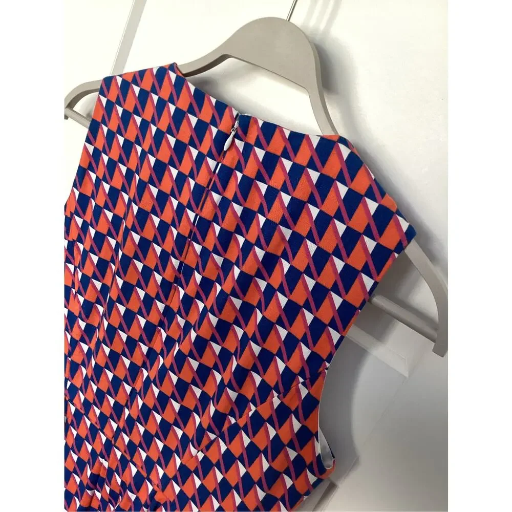 Kate spade‎ Saturday pleated flare dress with geometric pattern women's size 6